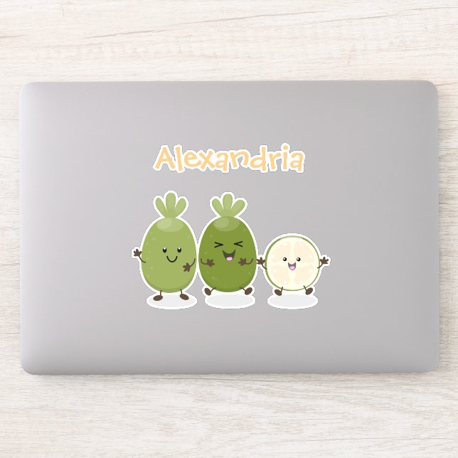 Sticker Illustration de mignonne guava feijoa (Ordinateur)