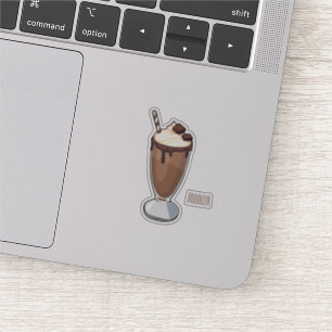 Sticker Illustration de milk-shake au chocolat