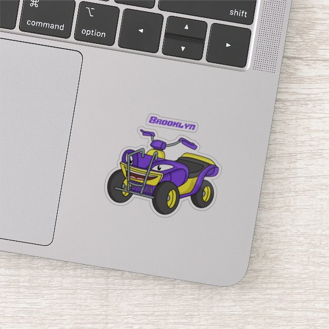 Sticker Illustration de moto Purple Quad (Détail)