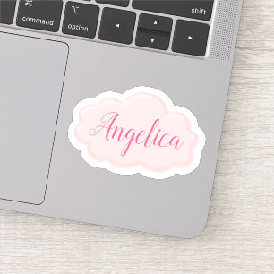 Sticker Illustration de nuage rose mignon pour fille Ajout