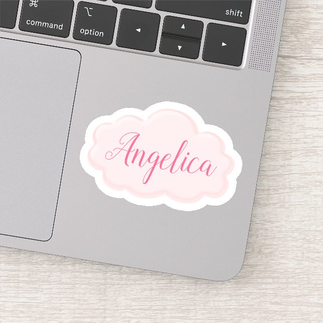 Sticker Illustration de nuage rose mignon pour fille Ajout (Détail)
