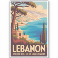 Illustration de paysage libanais Art de voyage vin