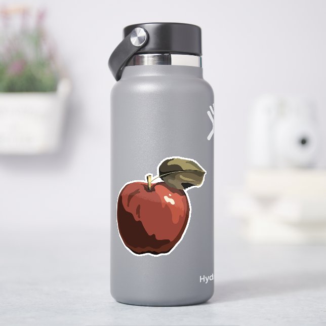 Sticker Illustration de pomme rouge (HydroFlask)