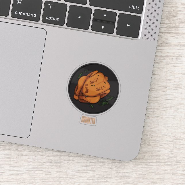 Sticker Illustration de poulet rôti (Détail)