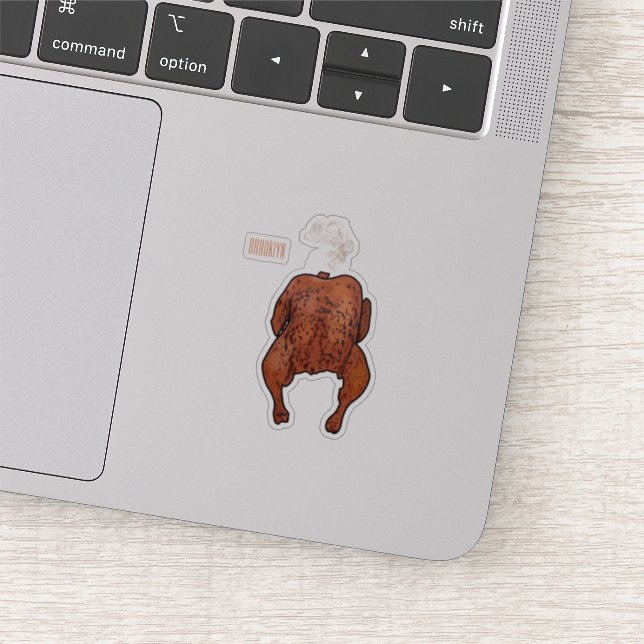 Sticker Illustration de poulet rôti (Détail)