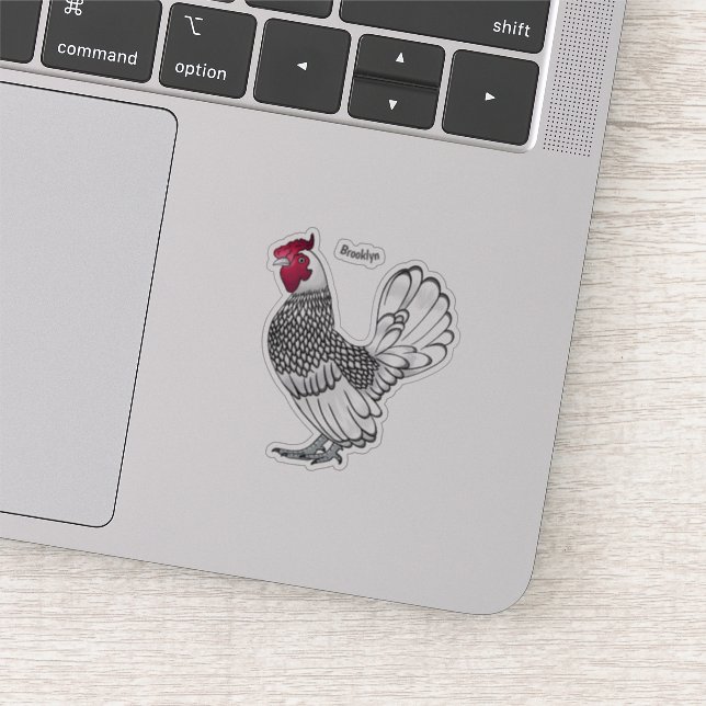 Sticker Illustration de poulet Sebright (Détail)