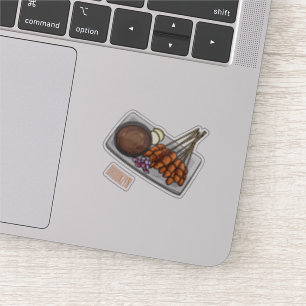 Sticker Illustration de Satay