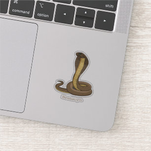 Sticker Illustration de serpent à cobra Brown