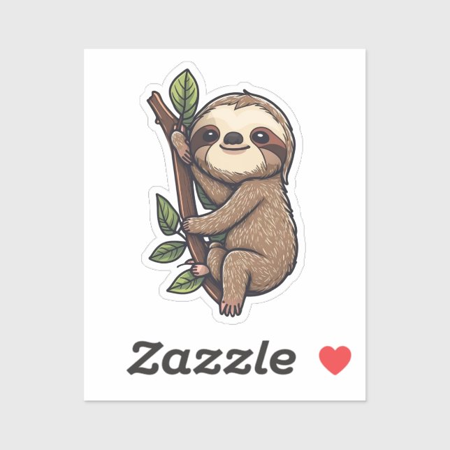Sticker Illustration de Sloth (Feuille)