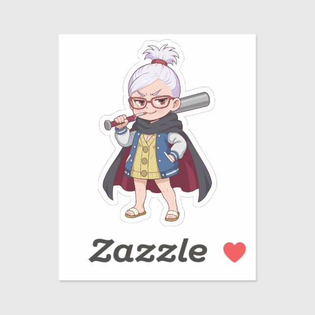 Sticker Illustration de style chibi d'Ayase Seiko (Feuille)