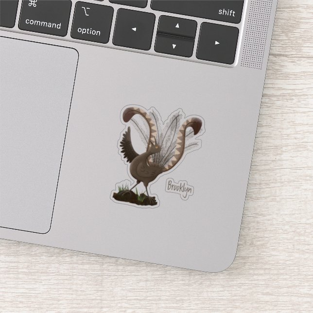 Sticker Illustration de superbe et superbe lyrebird (Détail)