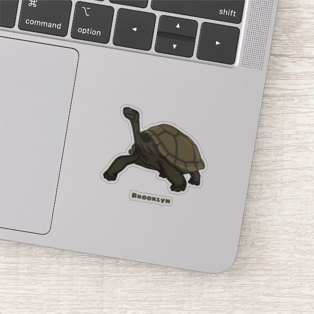 Sticker Illustration de tortue terrestre des Galapagos (Détail)