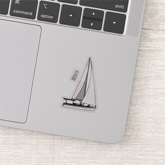 Sticker Illustration de voilier (Détail)