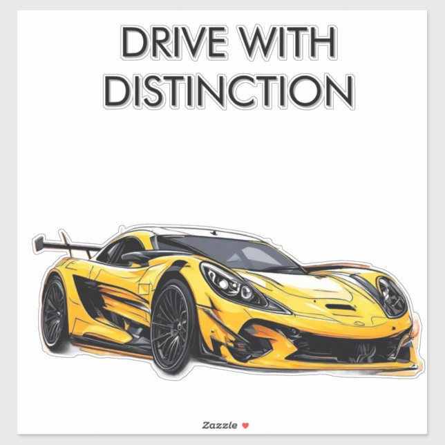 Sticker Illustration de voiture de sport moderne (Feuille)
