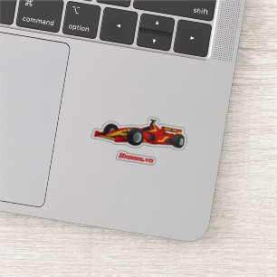Sticker Illustration de voitures de course à grande vitess