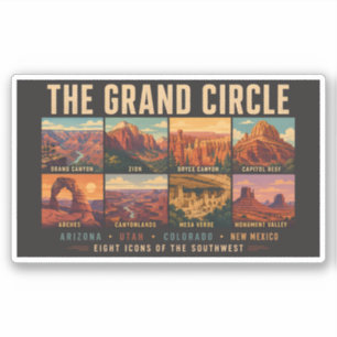 Sticker Illustration des monuments nationaux du Grand Cerc