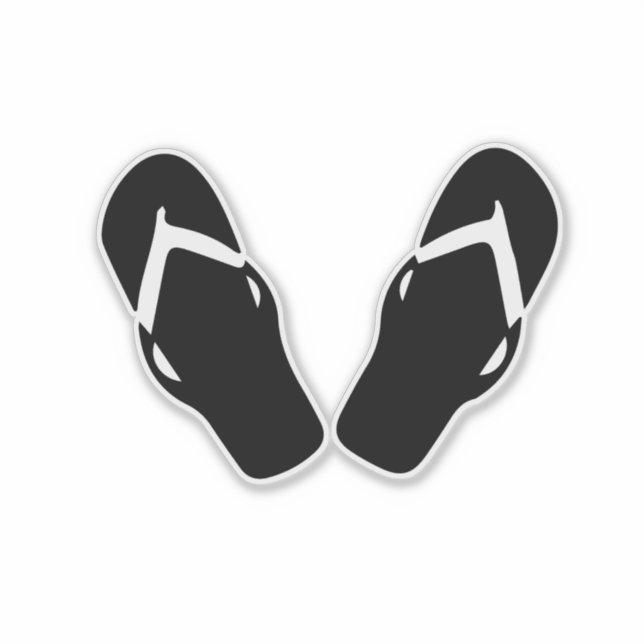 Sticker Illustration des tongs (Devant)