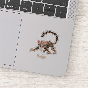Sticker Illustration d'ocelot mignon