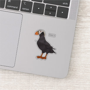 Sticker Illustration d'oiseau bouffon touffu