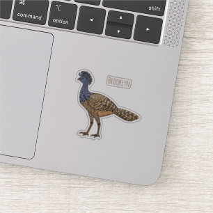 Sticker Illustration d'oiseau de curassow