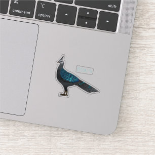 Sticker Illustration d'oiseau de faisan paon de Palawan