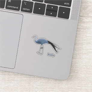 Sticker Illustration d'oiseau de grue bleue
