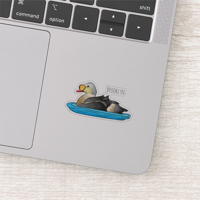 Sticker Illustration d'oiseau de l'eider King (Détail)