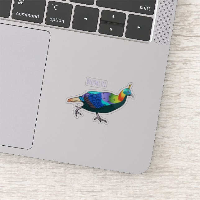 Sticker Illustration d'oiseau monal himalayen (Détail)