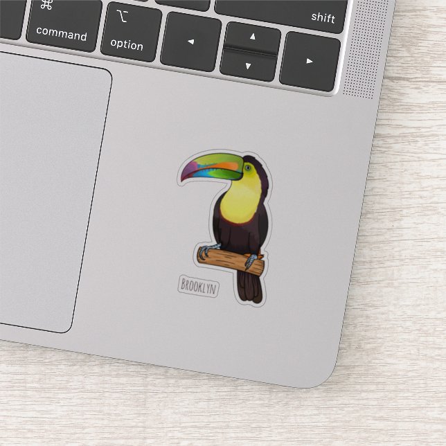 Sticker Illustration d'oiseau toucain à bec de Keel (Détail)