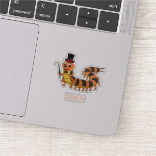 Sticker Illustration drôle de dessin animé centipede