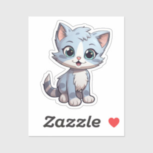 Sticker Illustration du chat de dessin