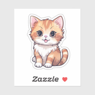 Sticker Illustration du chat de dessin