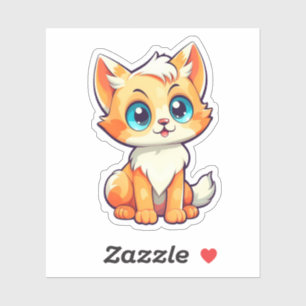 Sticker Illustration du chat de dessin