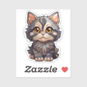 Sticker Illustration du chat de dessin