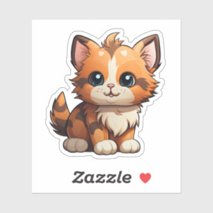 Sticker Illustration du chat de dessin