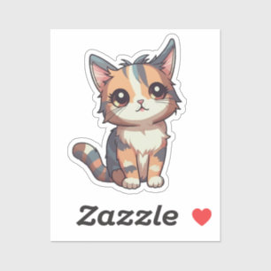 Sticker Illustration du chat de dessin