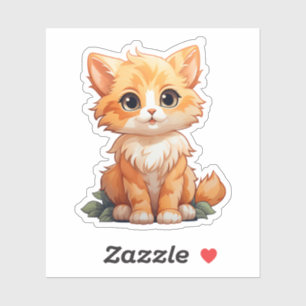 Sticker Illustration du chat de dessin