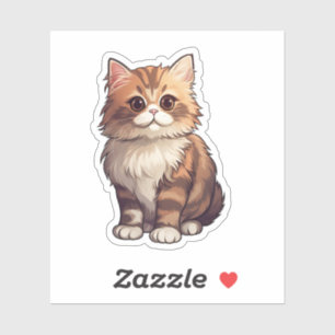 Sticker Illustration du chat de dessin