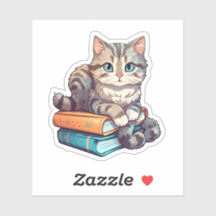 Sticker Illustration du chat de dessin