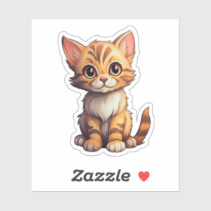 Sticker Illustration du chat de dessin