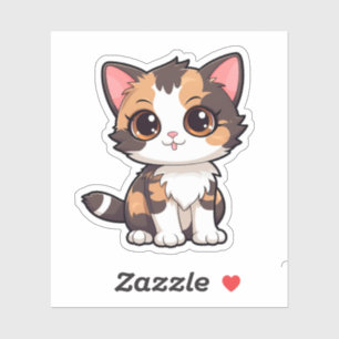 Sticker Illustration du chat de dessin