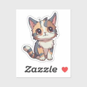 Sticker Illustration du chat de dessin