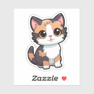 Sticker Illustration du chat de dessin
