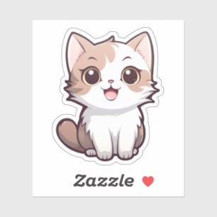 Sticker Illustration du chat de dessin