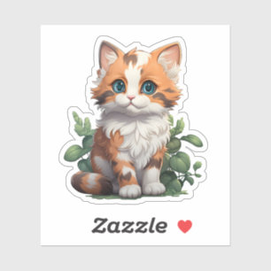 Sticker Illustration du chat de dessin