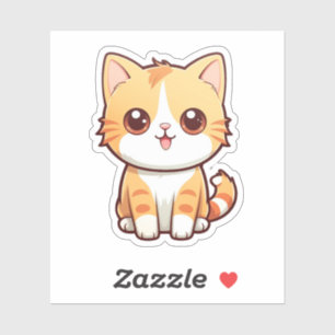 Sticker Illustration du chat de dessin