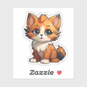 Sticker Illustration du chat de dessin