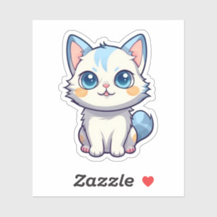 Sticker Illustration du chat de dessin