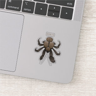 Sticker Illustration du crabe de coco