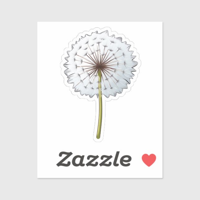 Sticker Illustration du dandelion de dessin (Feuille)